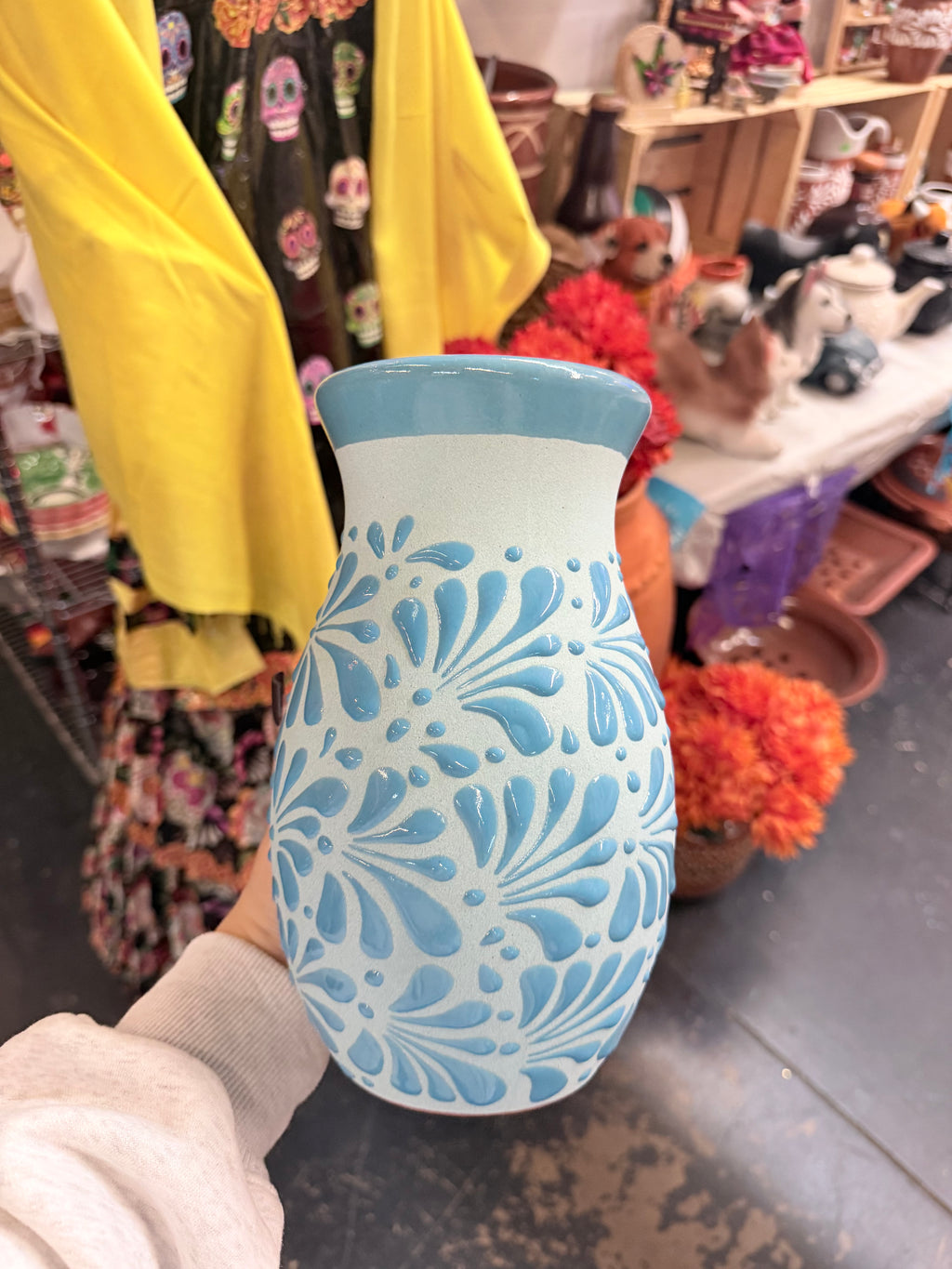 Florero Azul Engobe